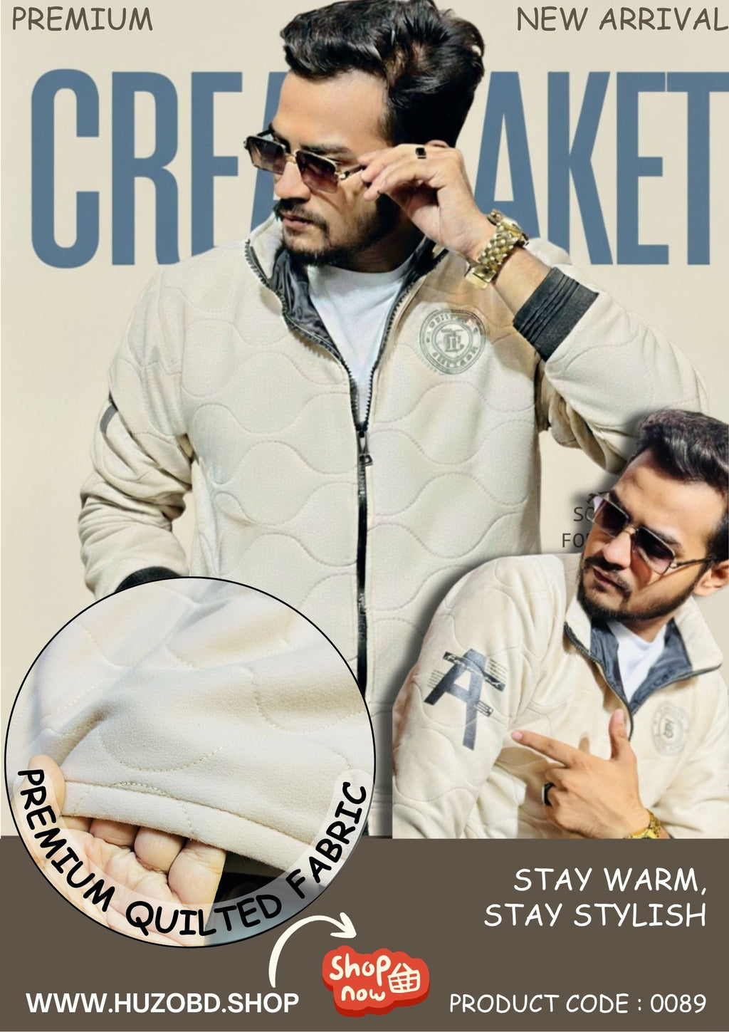 🧥 HUZO Winter Quilted Jacket